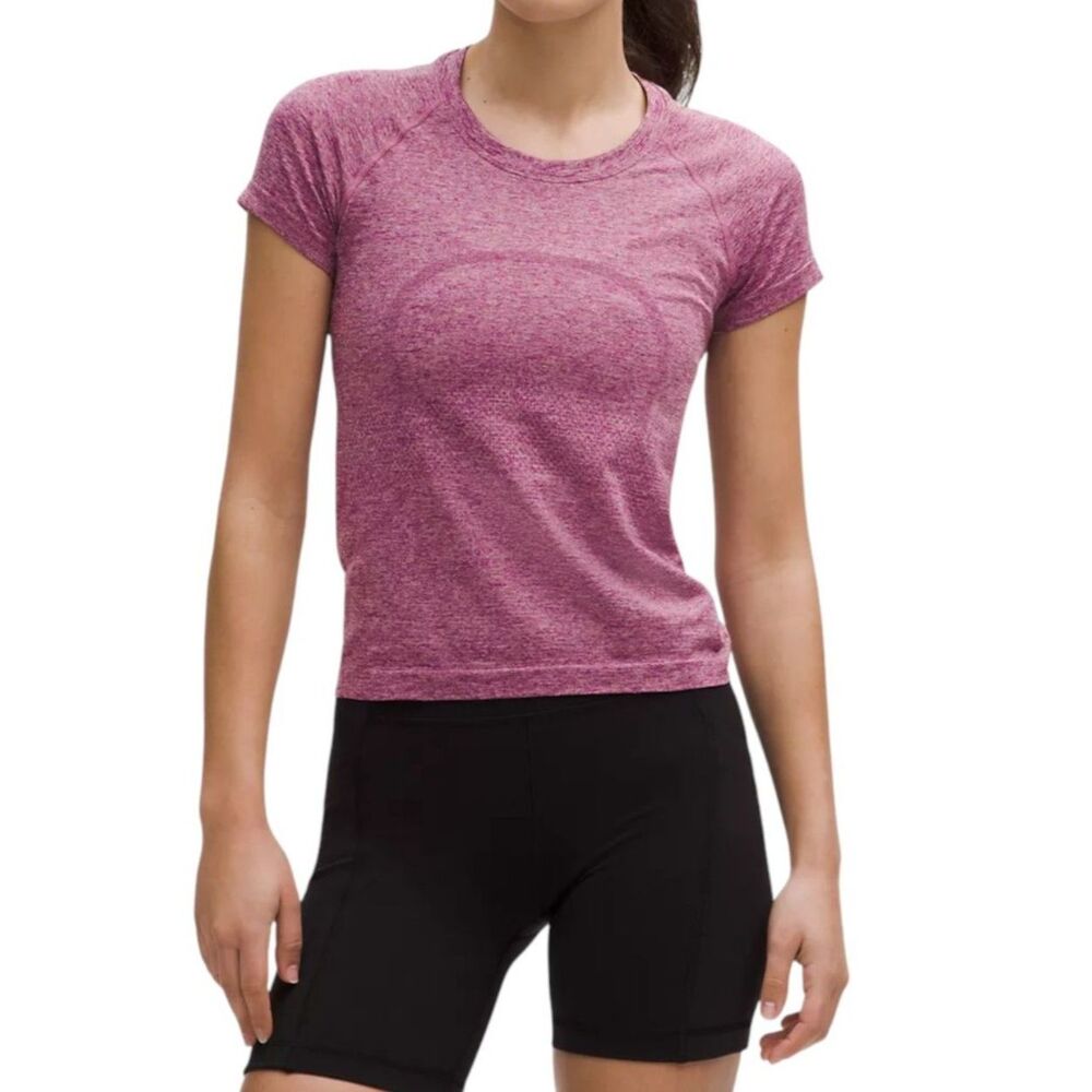Lululemon Swiftly Tech Short-Sleeve Shirt 2.0 *Waist Length *Grape/Pink Haze